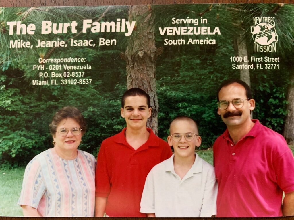 Mike Burt and his family in 1996