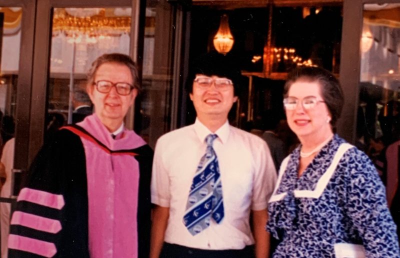 IFI volunteers, Bob and Marilyn, with a Chinese friend